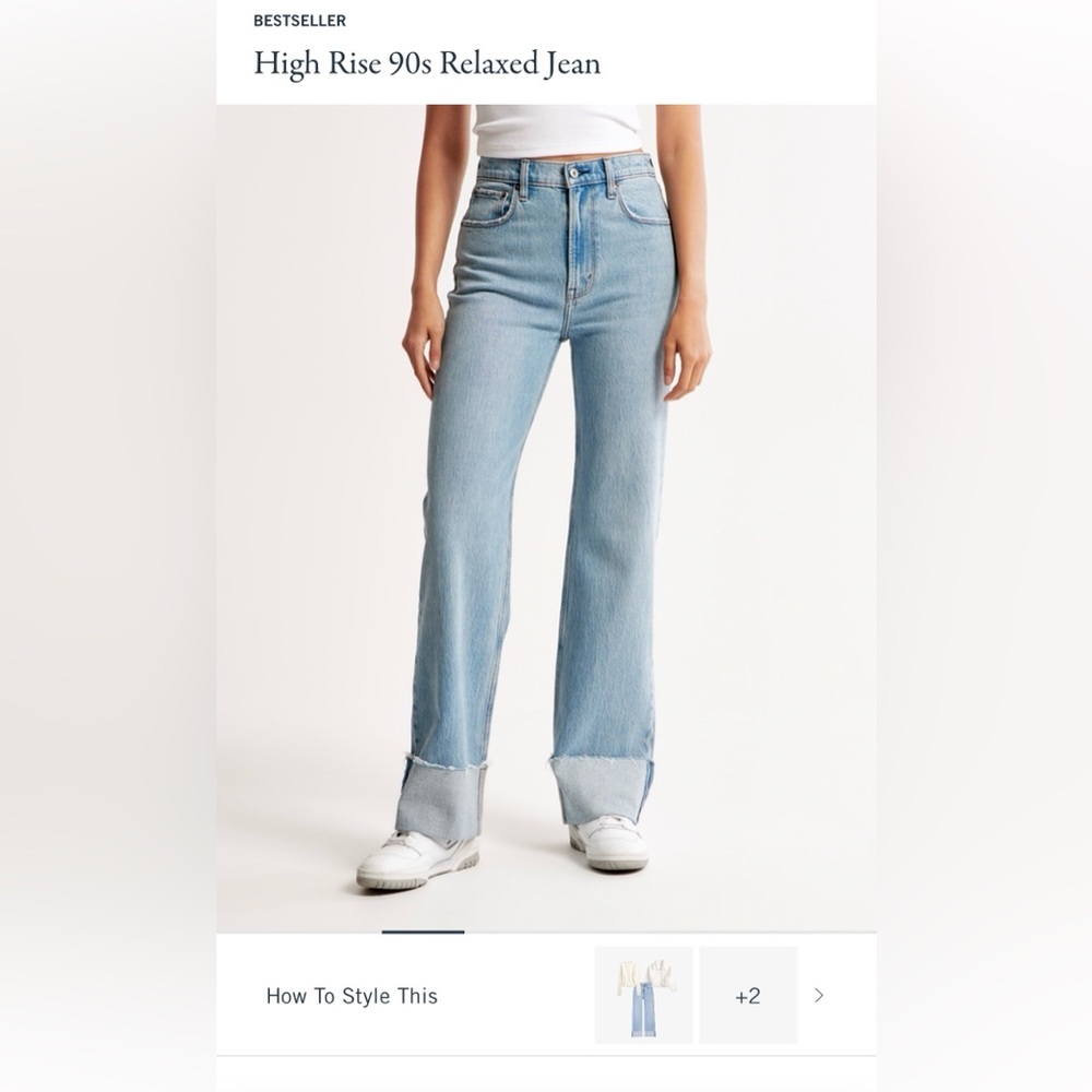 Abercrombie HIGH RISE 90s Relaxed Jean